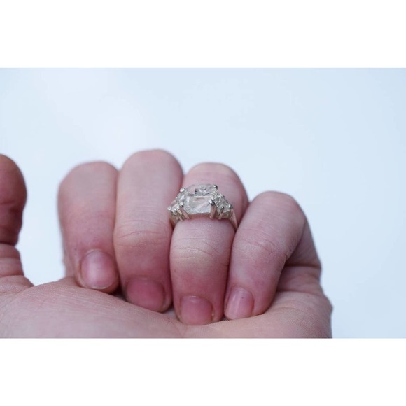 Engagement rings, raw diamond ring, raw stone ring, alternative engageme… - Picture 4 of 9